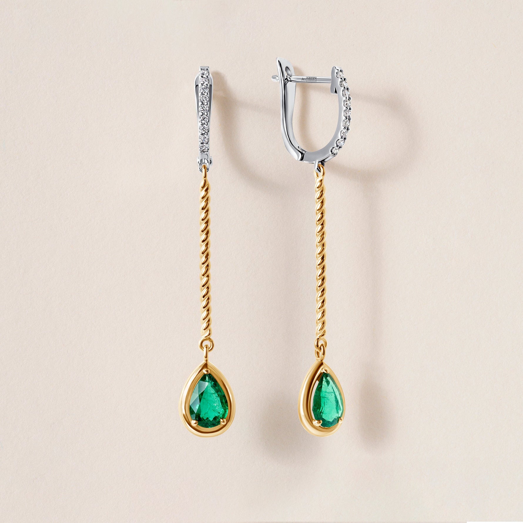 Riviera Emerald Cascade Earrings Earring ABE-237V5-PR-EMD-1  - Abtin & Co.