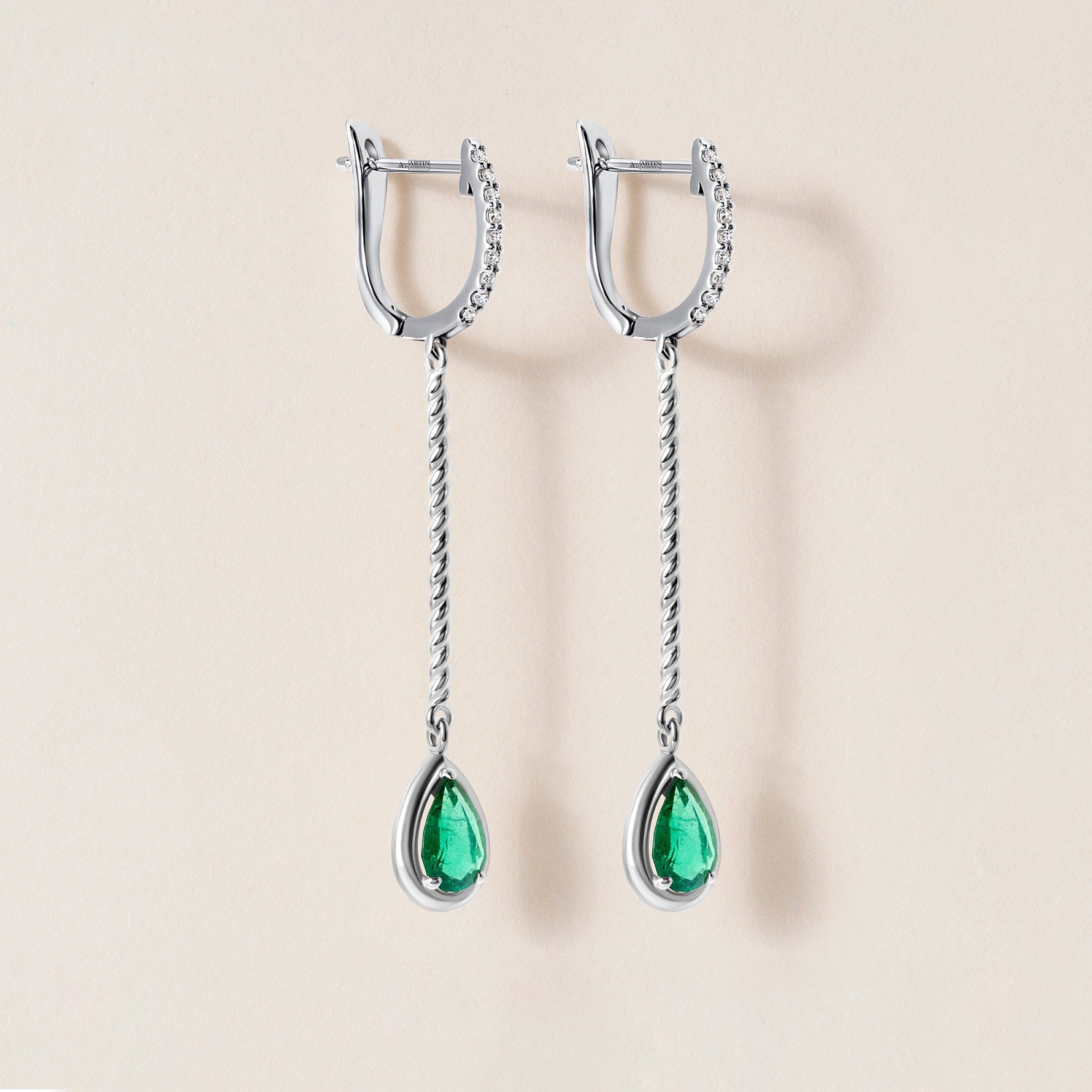 Riviera Emerald Cascade Earrings Earring ABE-237V5-PR-EMD-2  - Abtin & Co.