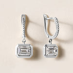 Riviera Emerald Cut Drop Earrings Earring ABE-238V7-EM-LGD-4  - Abtin & Co.