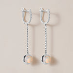 Riviera Fire Opal Cascade Earrings Earring ABE-238V11-OV-OPD-2  - Abtin & Co.