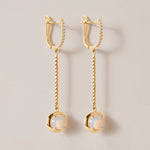 Riviera Fire Opal Cascade Earrings Earring ABE-238V11-OV-OPD-1  - Abtin & Co.