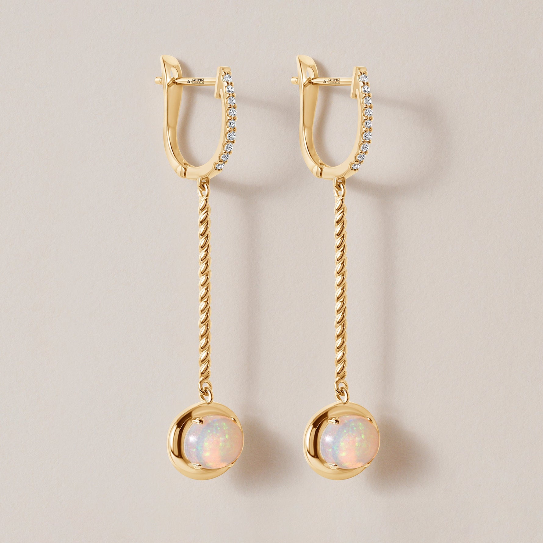 Riviera Fire Opal Cascade Earrings Earring ABE-238V11-OV-OPD-1  - Abtin & Co.