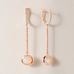 Riviera Fire Opal Cascade Earrings Earring ABE-238V11-OV-OPD-3  - Abtin & Co.