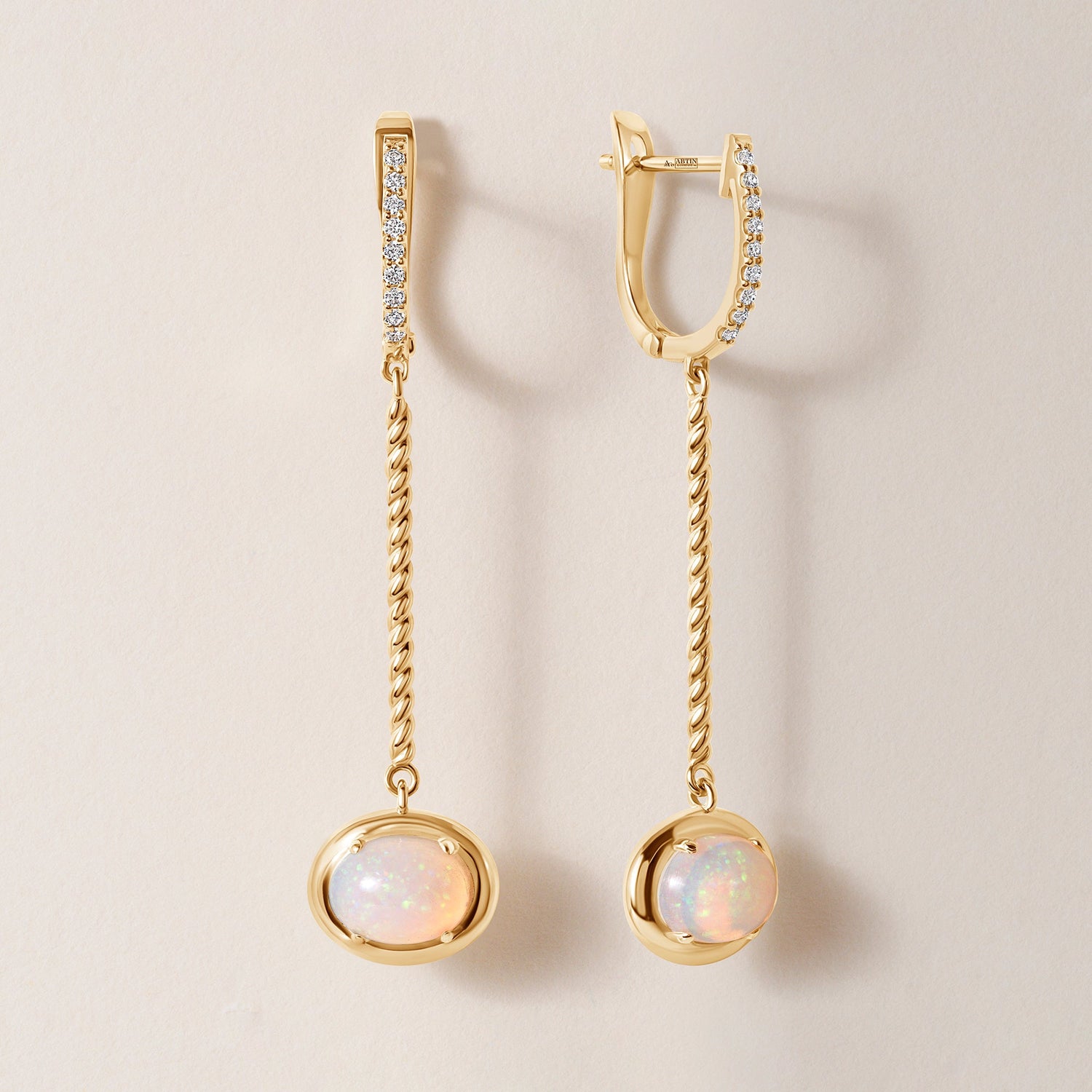 Riviera Fire Opal Cascade Earrings Earring ABE-238V11-OV-OPD-1  - Abtin & Co.