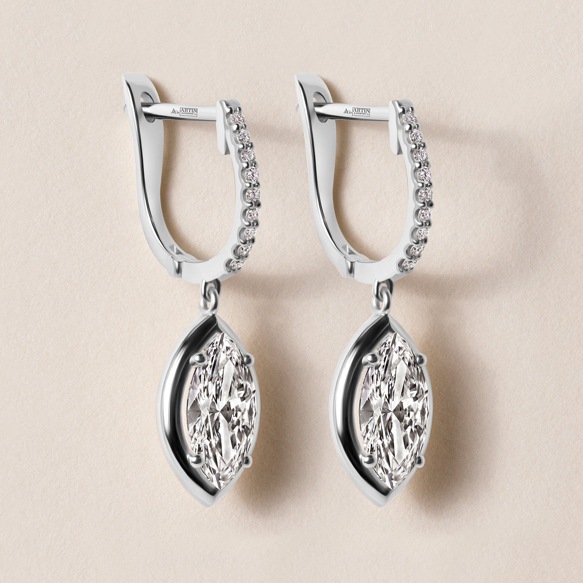 Riviera Marquise Drop Earrings   - Abtin & Co.