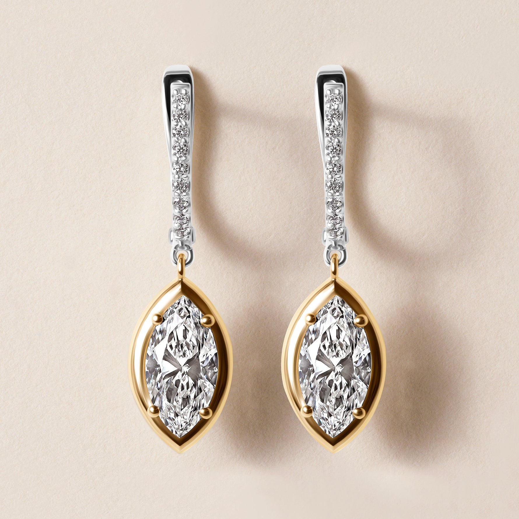 Riviera Marquise Drop Earrings   - Abtin & Co.
