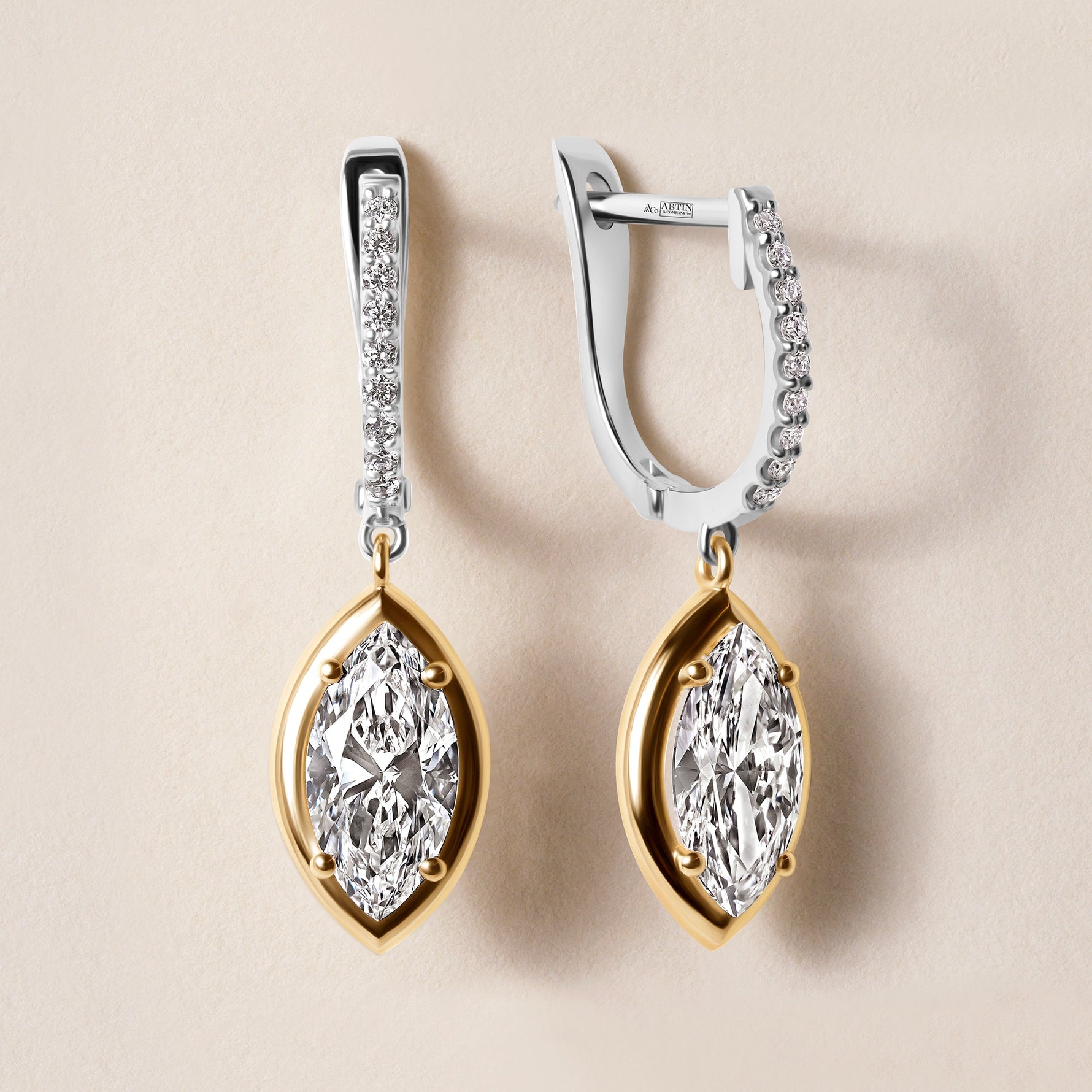 Riviera Marquise Drop Earrings   - Abtin & Co.
