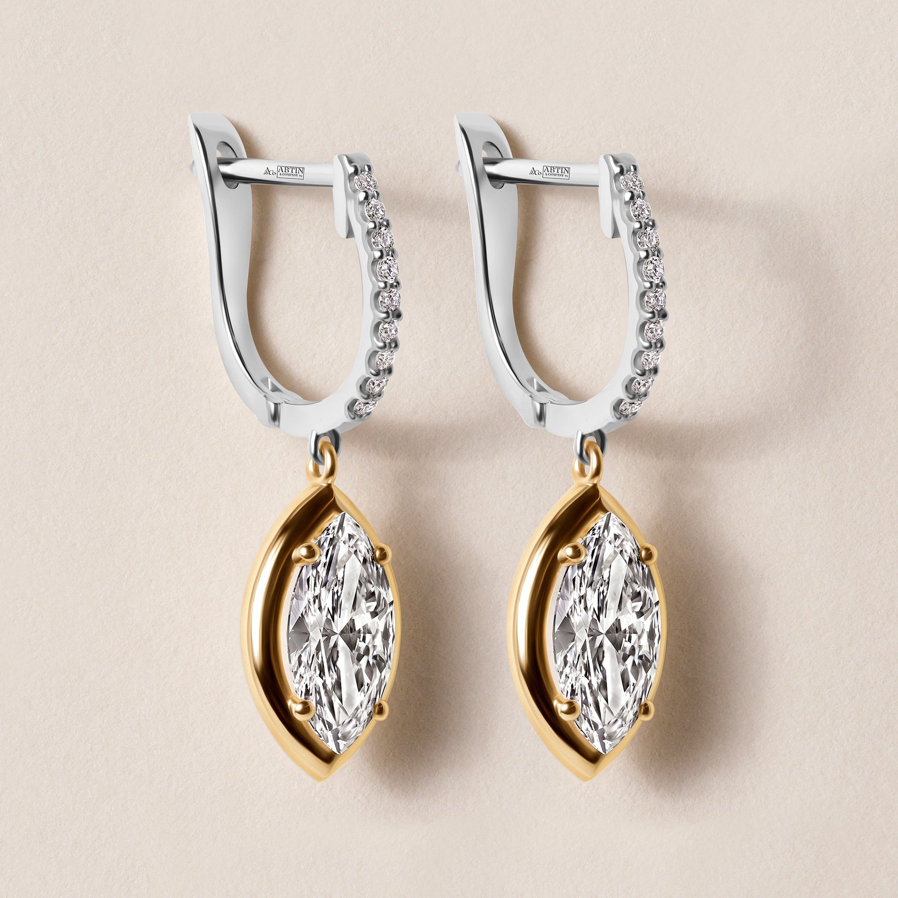 Riviera Marquise Drop Earrings   - Abtin & Co.