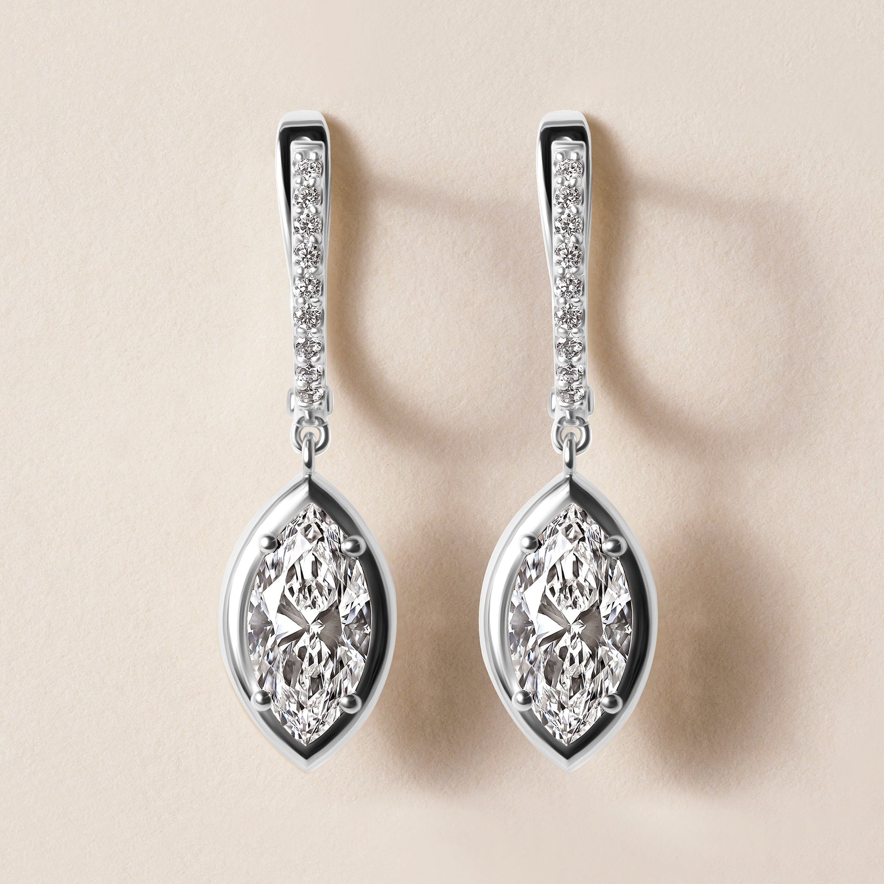 Riviera Marquise Drop Earrings   - Abtin & Co.