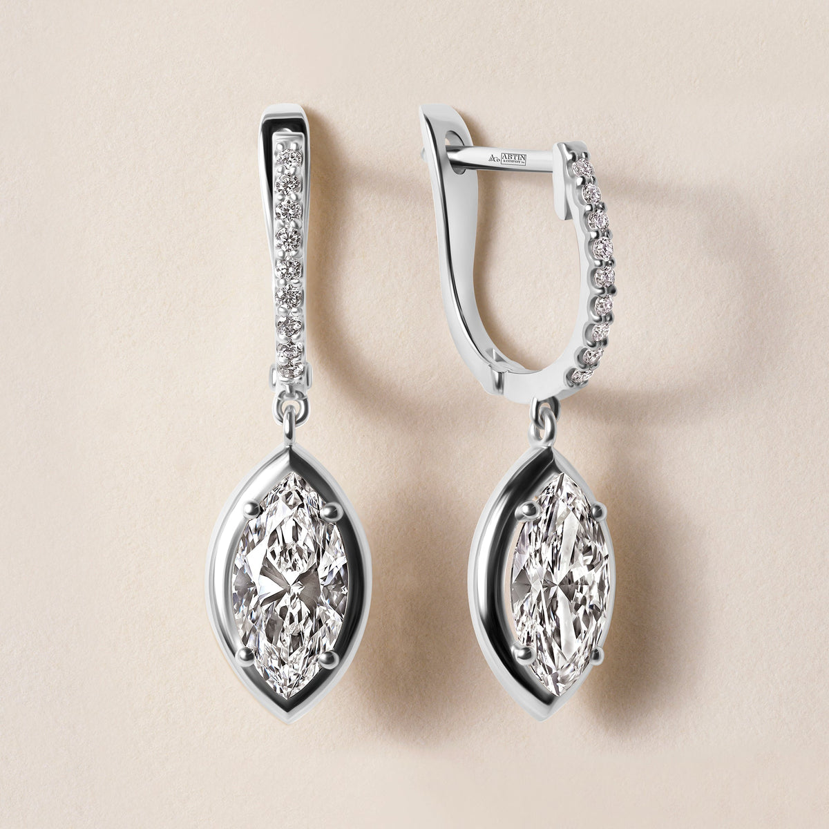 Riviera Marquise Drop Earrings   - Abtin & Co.