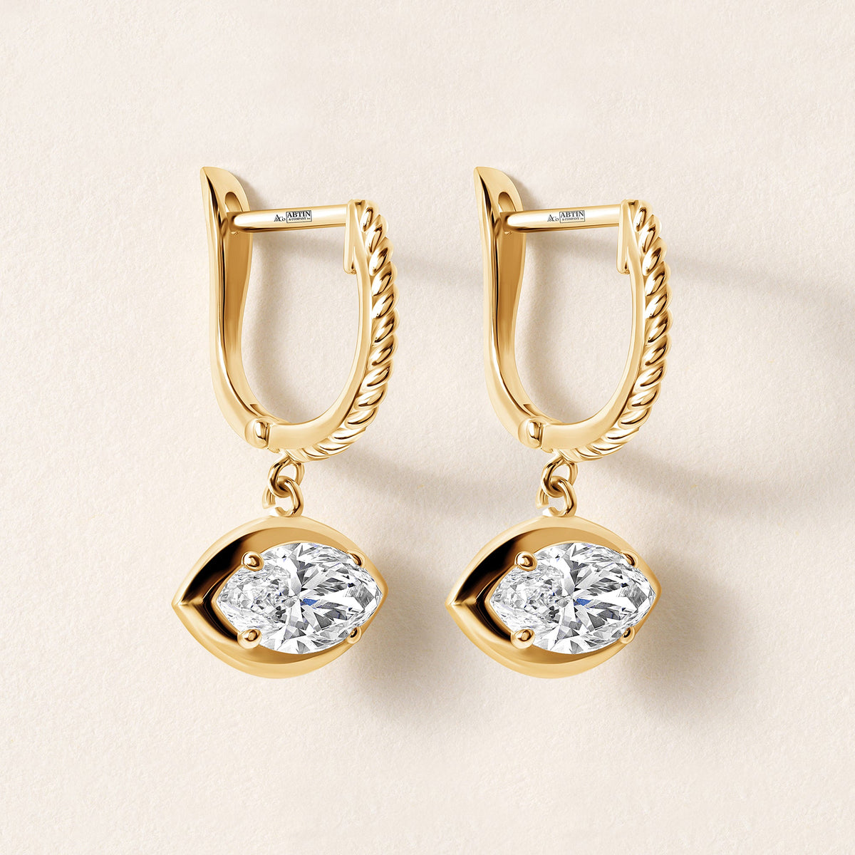 Riviera Marquise Drop Earrings Earring ABE-238V7-MQ-LGD-1  - Abtin & Co.