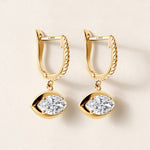 Riviera Marquise Drop Earrings Earring ABE-238V7-MQ-LGD-1  - Abtin & Co.