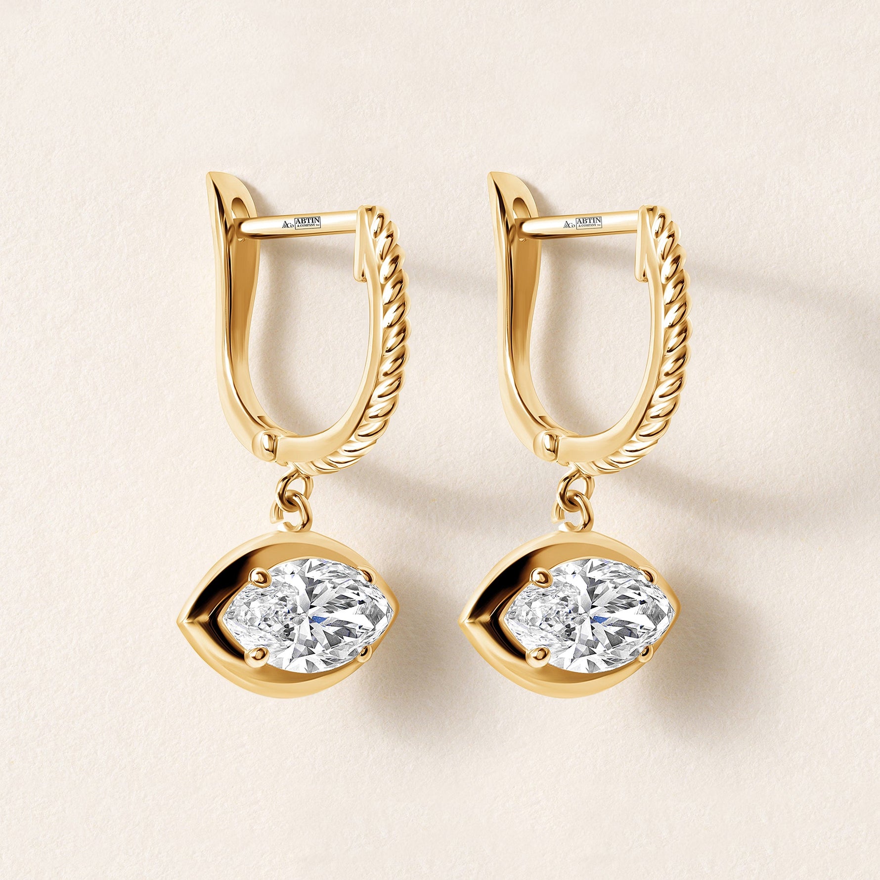 Riviera Marquise Drop Earrings Earring ABE-238V7-MQ-LGD-1  - Abtin & Co.