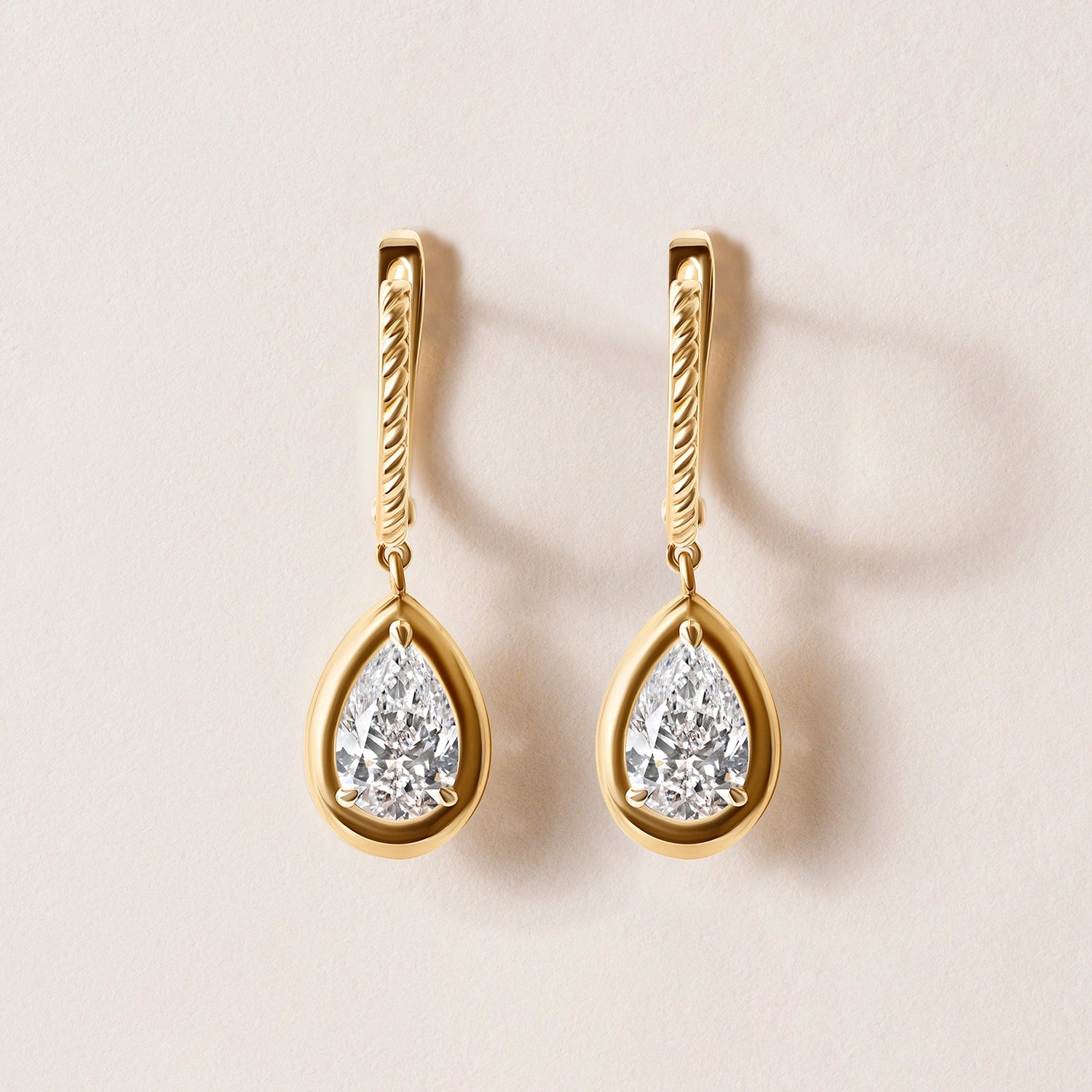 Riviera Pear Drop Earrings Earring ABE-238V1-PR-LGD-1  - Abtin & Co.