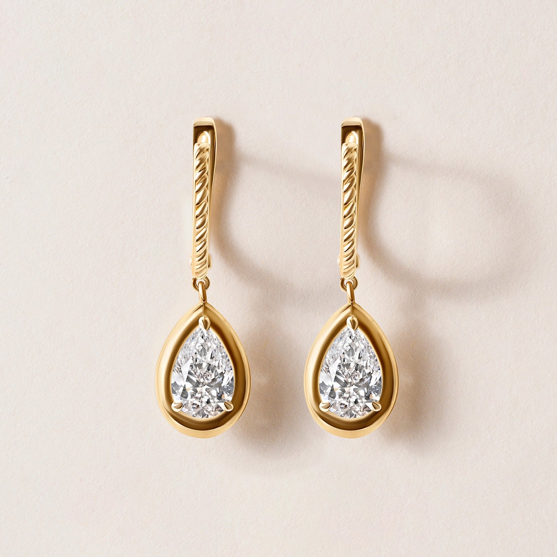 Riviera Pear Drop Earrings Earring ABE-238V1-PR-LGD-1  - Abtin & Co.