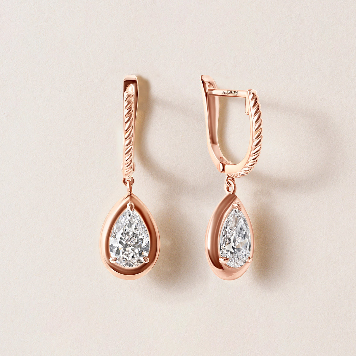 Riviera Pear Drop Earrings Earring ABE-238V1-PR-LGD-7  - Abtin & Co.