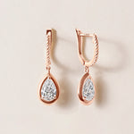 Riviera Pear Drop Earrings Earring ABE-238V1-PR-LGD-7  - Abtin & Co.