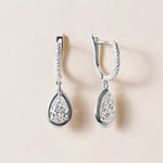 Riviera Pear Drop Earrings Earring ABE-238V1-PR-LGD-4  - Abtin & Co.