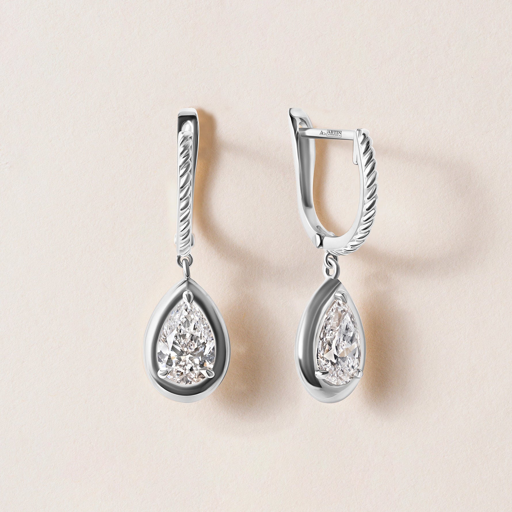 Riviera Pear Drop Earrings Earring ABE-238V1-PR-LGD-4  - Abtin & Co.