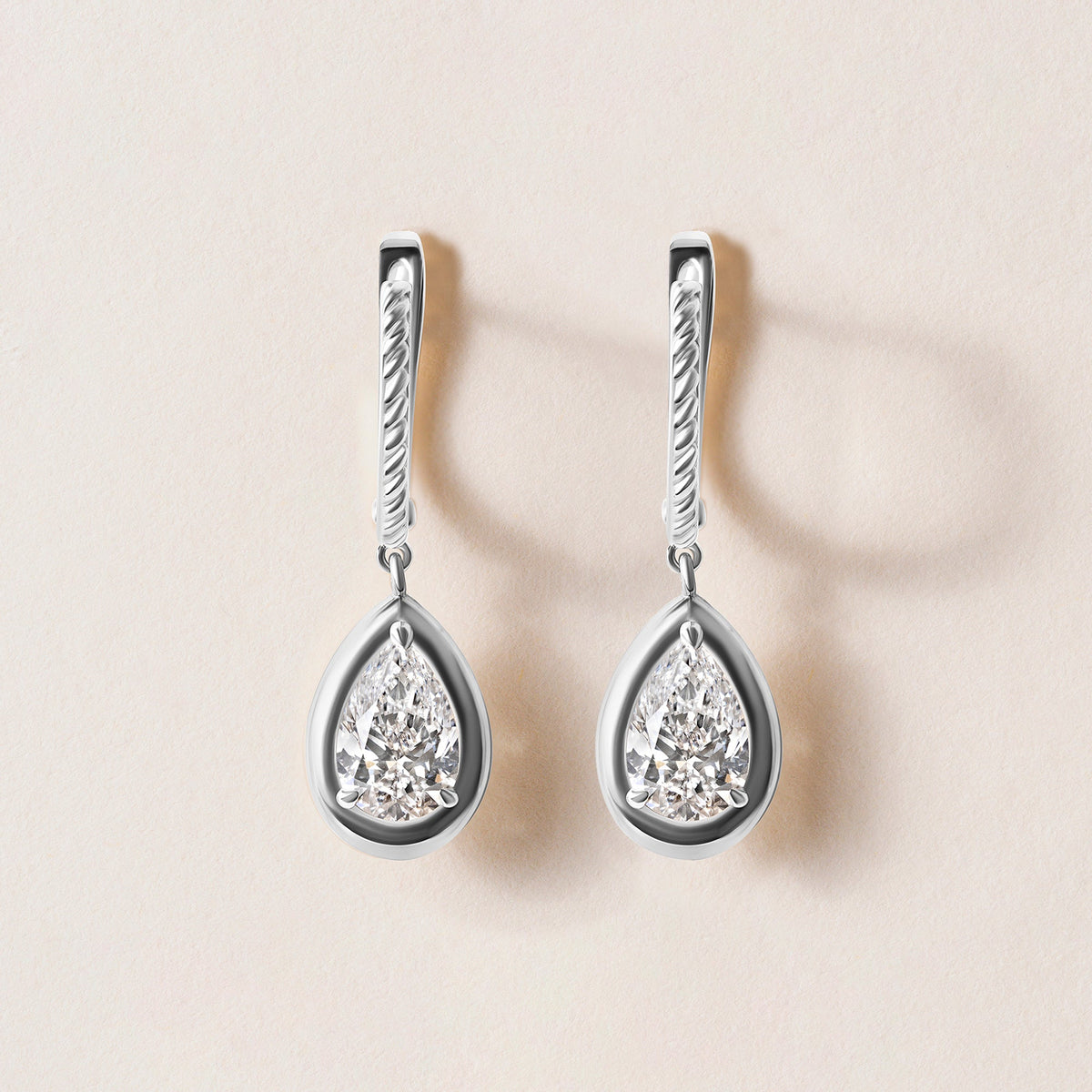 Riviera Pear Drop Earrings Earring ABE-238V1-PR-LGD-1  - Abtin & Co.