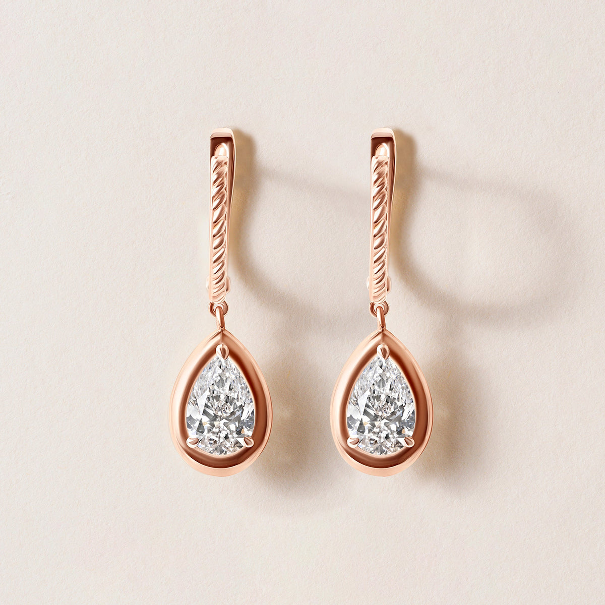 Riviera Pear Drop Earrings Earring ABE-238V1-PR-LGD-4  - Abtin & Co.
