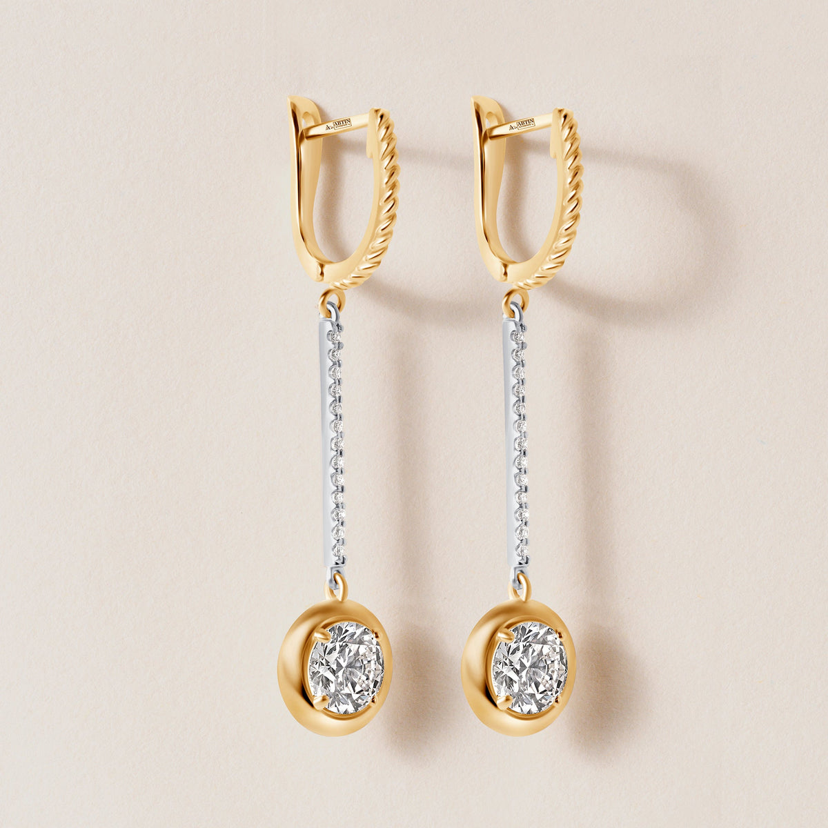 Riviera Round Cascade Drop Earrings Earring   - Abtin & Co.