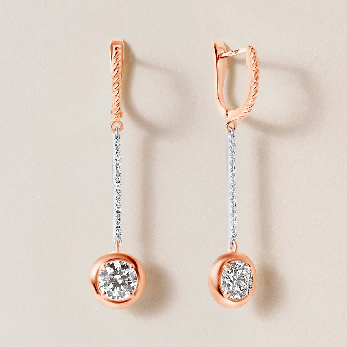 Riviera Round Cascade Drop Earrings Earring   - Abtin & Co.
