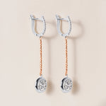 Riviera Round Cascade Drop Earrings Earring ABE-238V5-RD-LGD-7  - Abtin & Co.