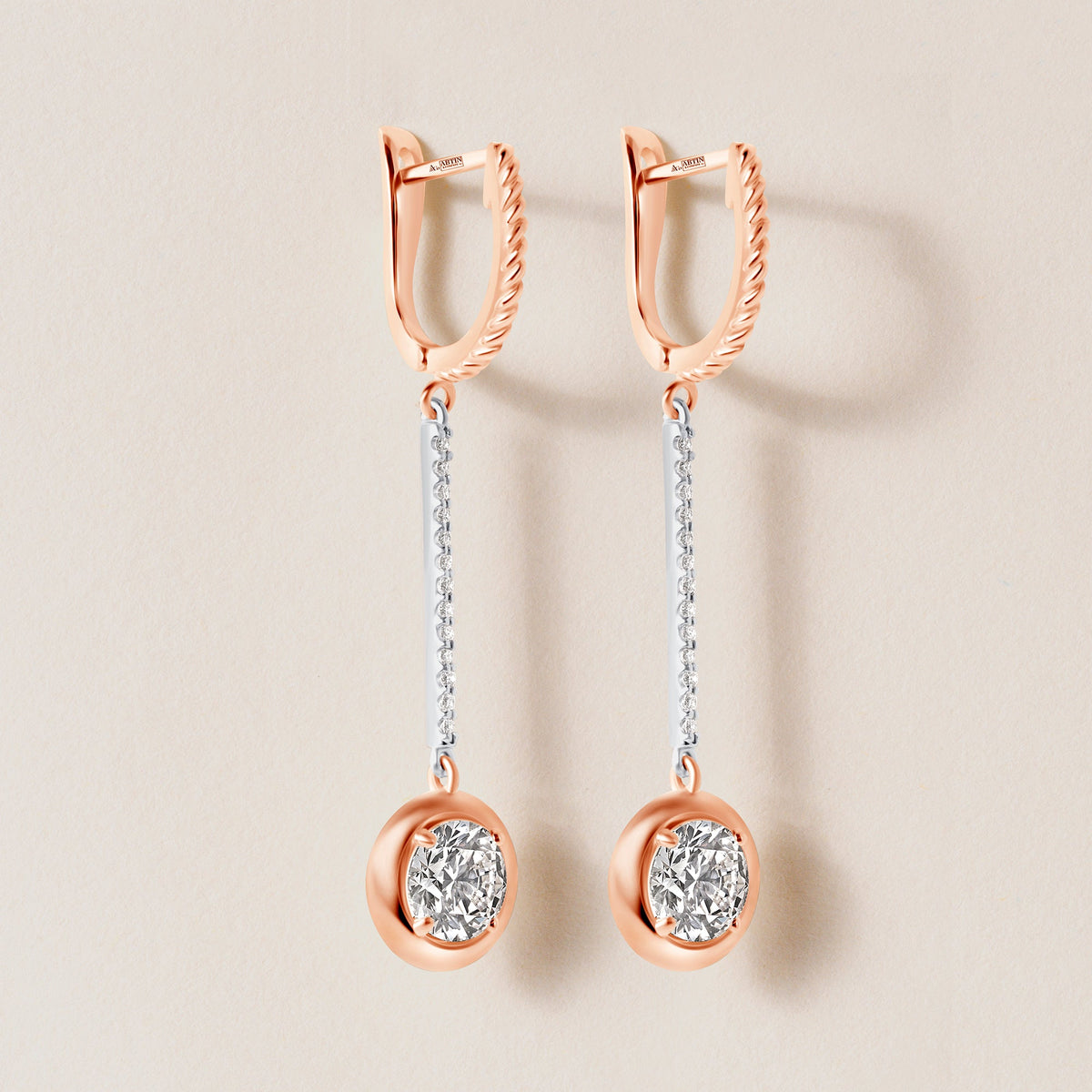 Riviera Round Cascade Drop Earrings Earring   - Abtin & Co.