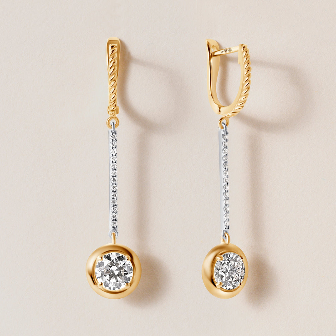Riviera Round Cascade Drop Earrings Earring   - Abtin & Co.