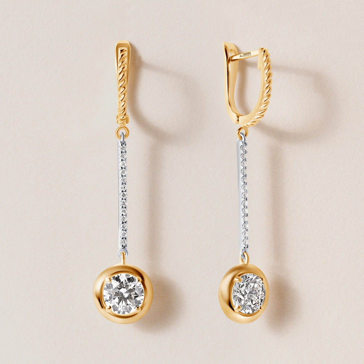 Riviera Round Cascade Drop Earrings Earring   - Abtin & Co.