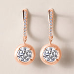 Riviera Round Drop Earrings ABE-238YV2/RD-LGD-3  - Abtin & Co.