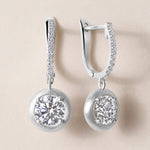 Riviera Round Drop Earrings ABE-238YV2/RD-LGD-2  - Abtin & Co.