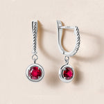 Riviera Ruby Twist Earrings Earring   - Abtin & Co.