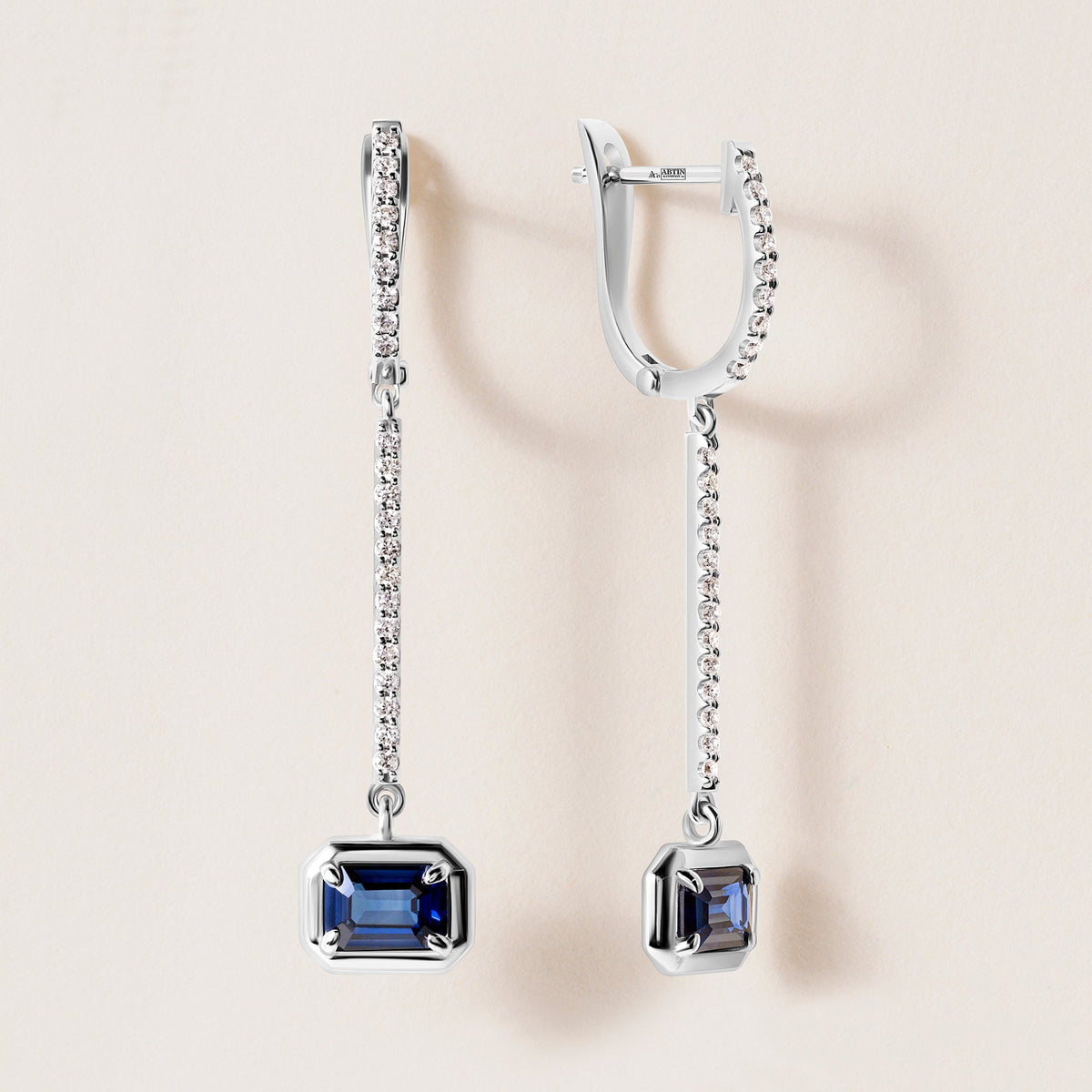 Riviera Sapphire Cascade Earrings Earring ABE-237V12-EM-BSD-2  - Abtin & Co.