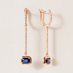 Riviera Sapphire Cascade Earrings Earring ABE-237V12-EM-BSD-3  - Abtin & Co.