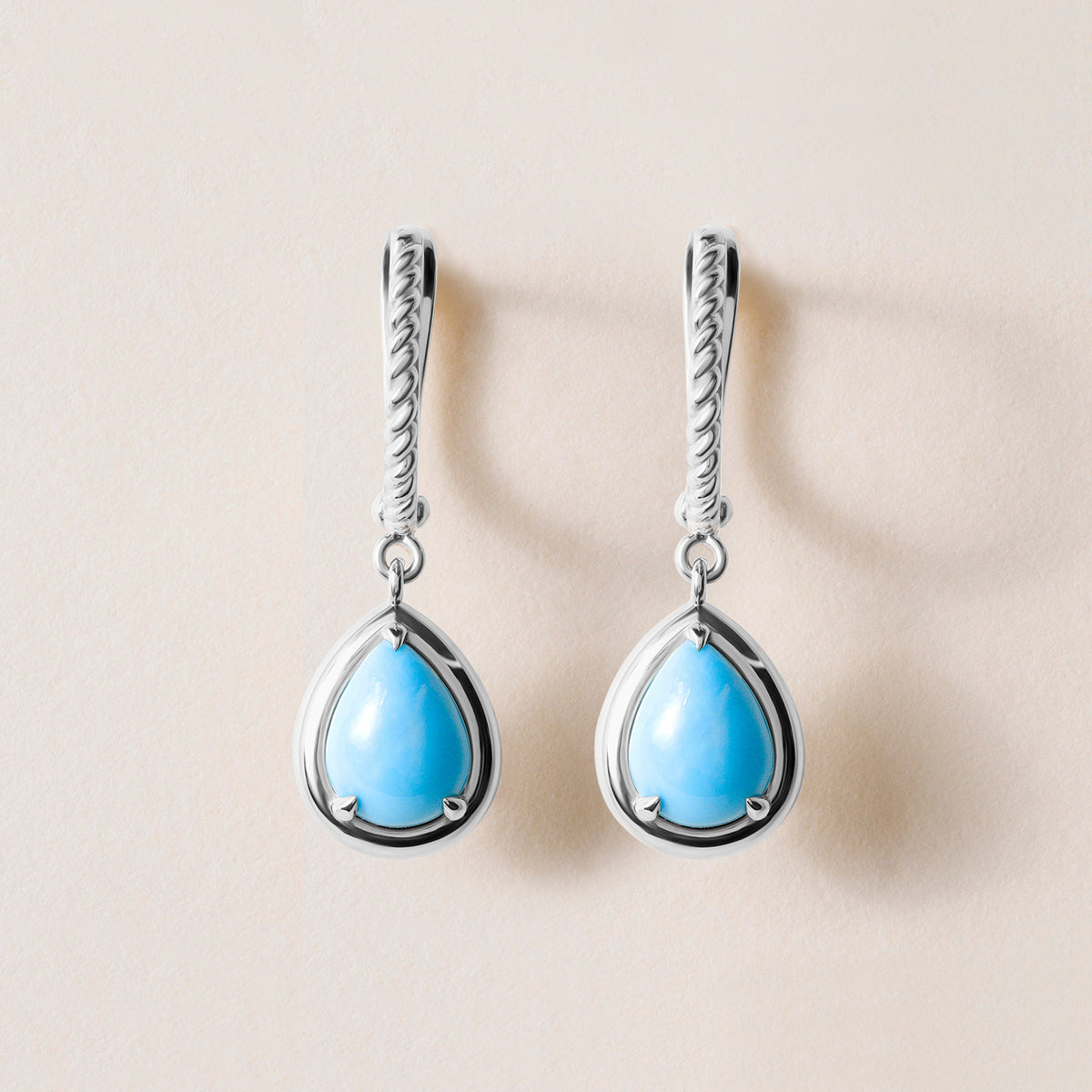 Riviera Teardrop Turquoise Earrings Earring ABE-238V1-PR-TQF-1  - Abtin & Co.