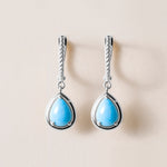 Riviera Teardrop Turquoise Earrings Earring ABE-238V1-PR-TQF-1  - Abtin & Co.