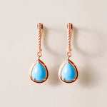 Riviera Teardrop Turquoise Earrings Earring ABE-238V1-PR-TQF-2  - Abtin & Co.