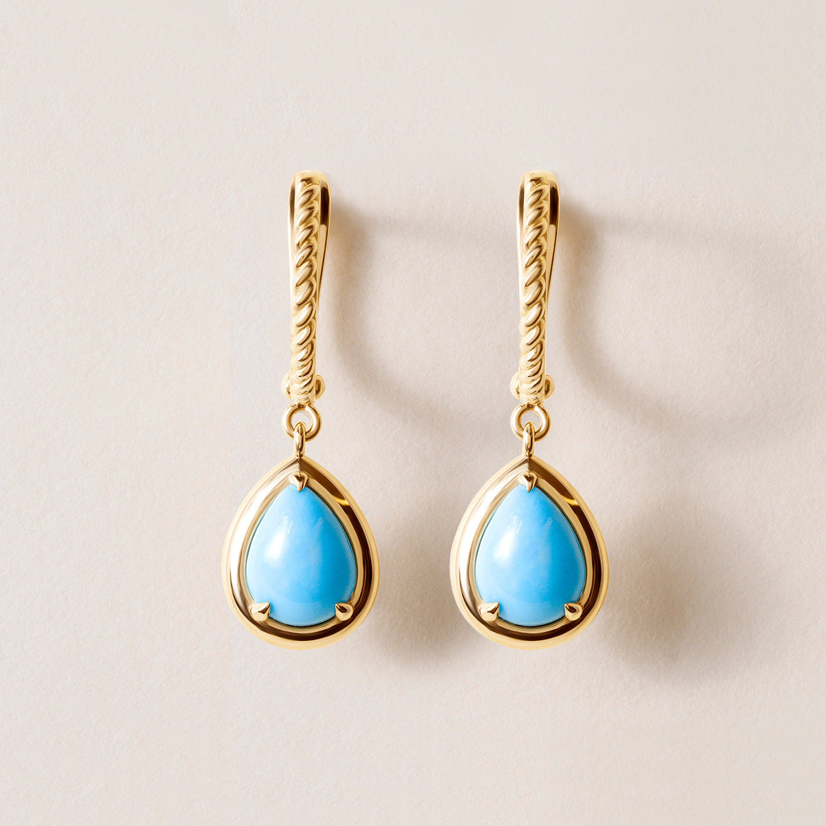 Riviera Teardrop Turquoise Earrings Earring ABE-238V1-PR-TQF-1  - Abtin & Co.