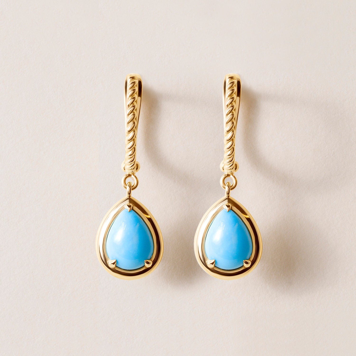 Riviera Teardrop Turquoise Earrings Earring ABE-238V1-PR-TQF-1  - Abtin & Co.