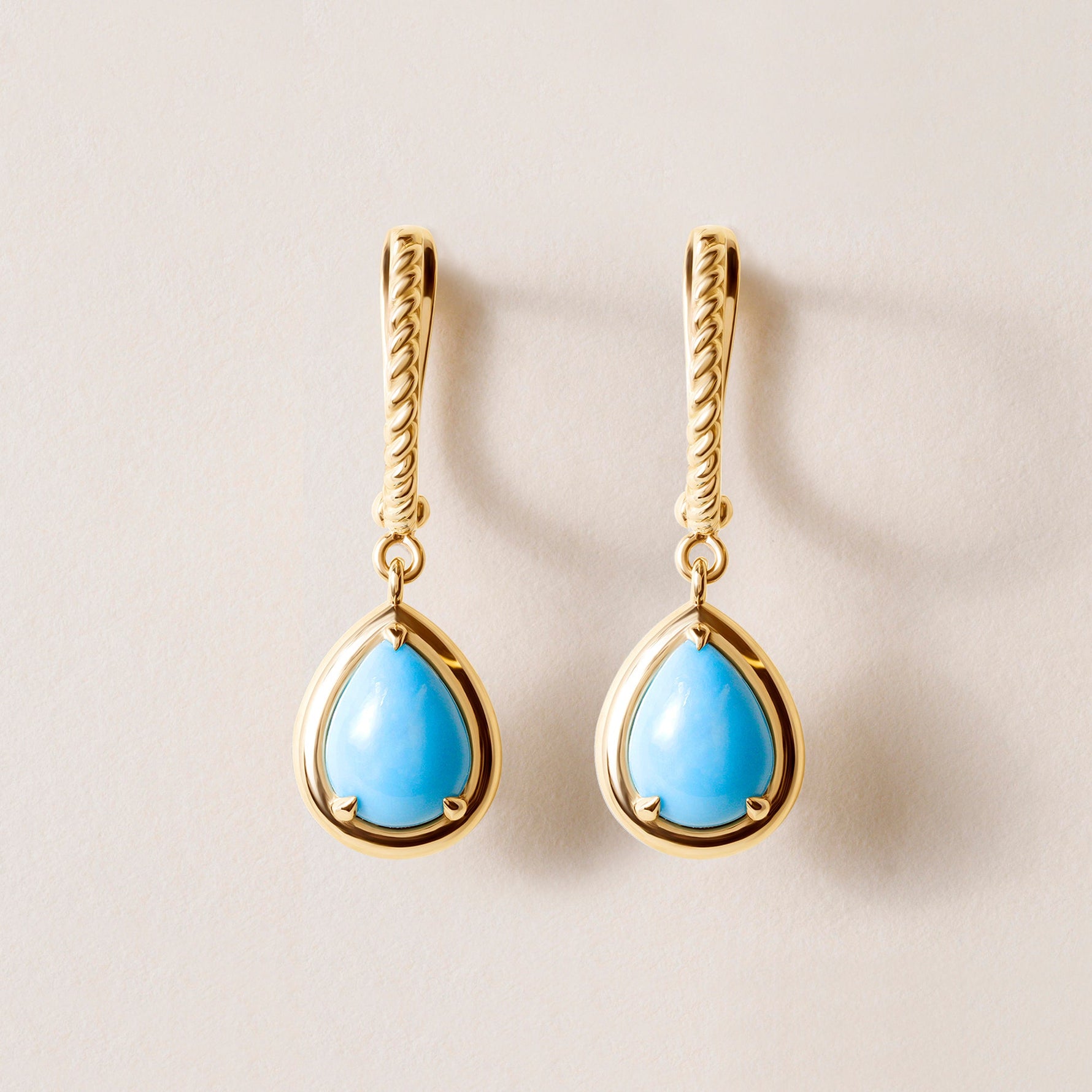 Riviera Teardrop Turquoise Earrings Earring ABE-238V1-PR-TQF-1  - Abtin & Co.