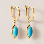 Riviera Vertical Marquise Turquoise Drops Earring ABE-238V1-MQ-TQF-1  - Abtin & Co.