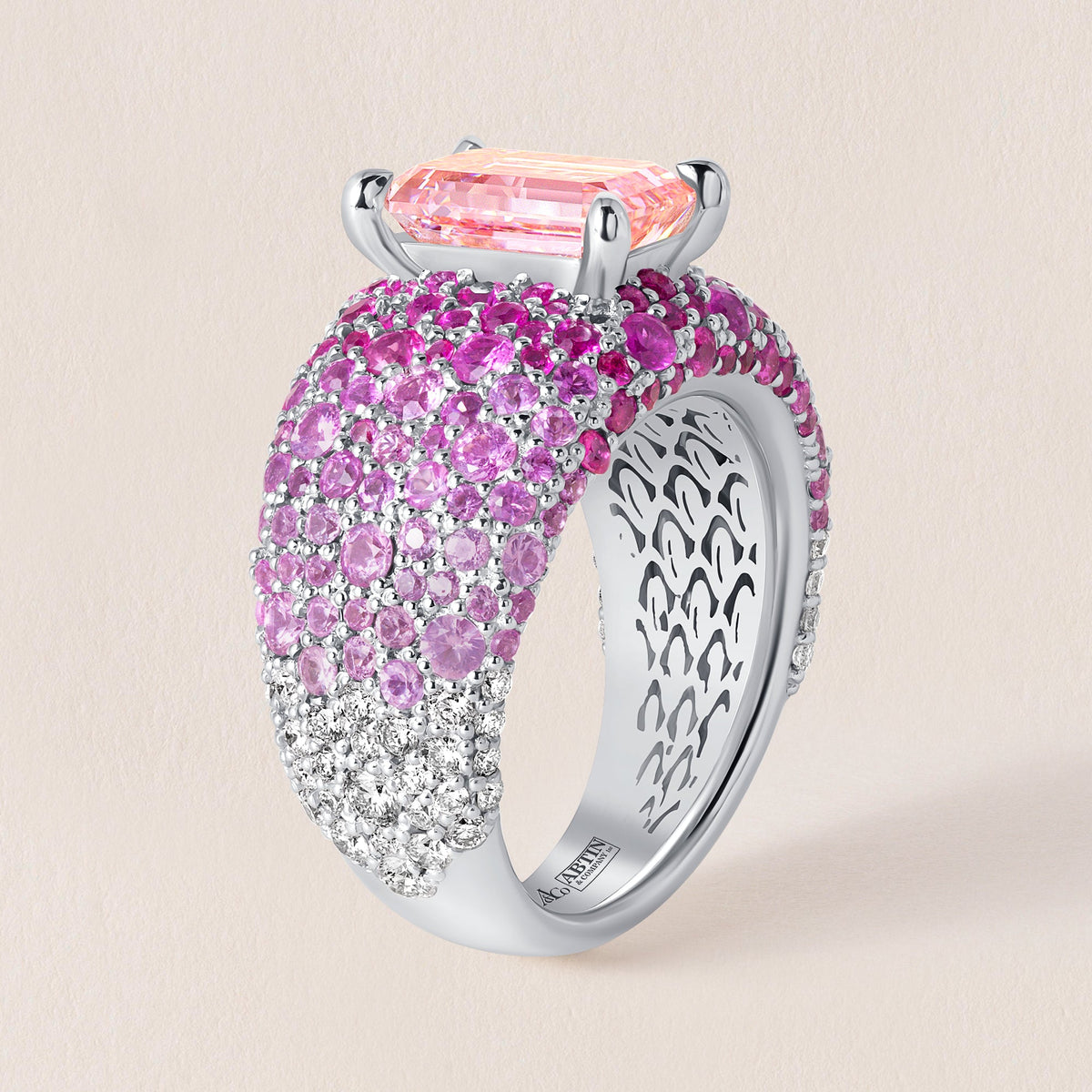 ROSÉ CROWN Ring Ring ABB-734W-PLGD-1  - Abtin & Co.