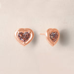 ROSÉA Stud Earrings Earring 110HEART-PLGD  - Abtin & Co.