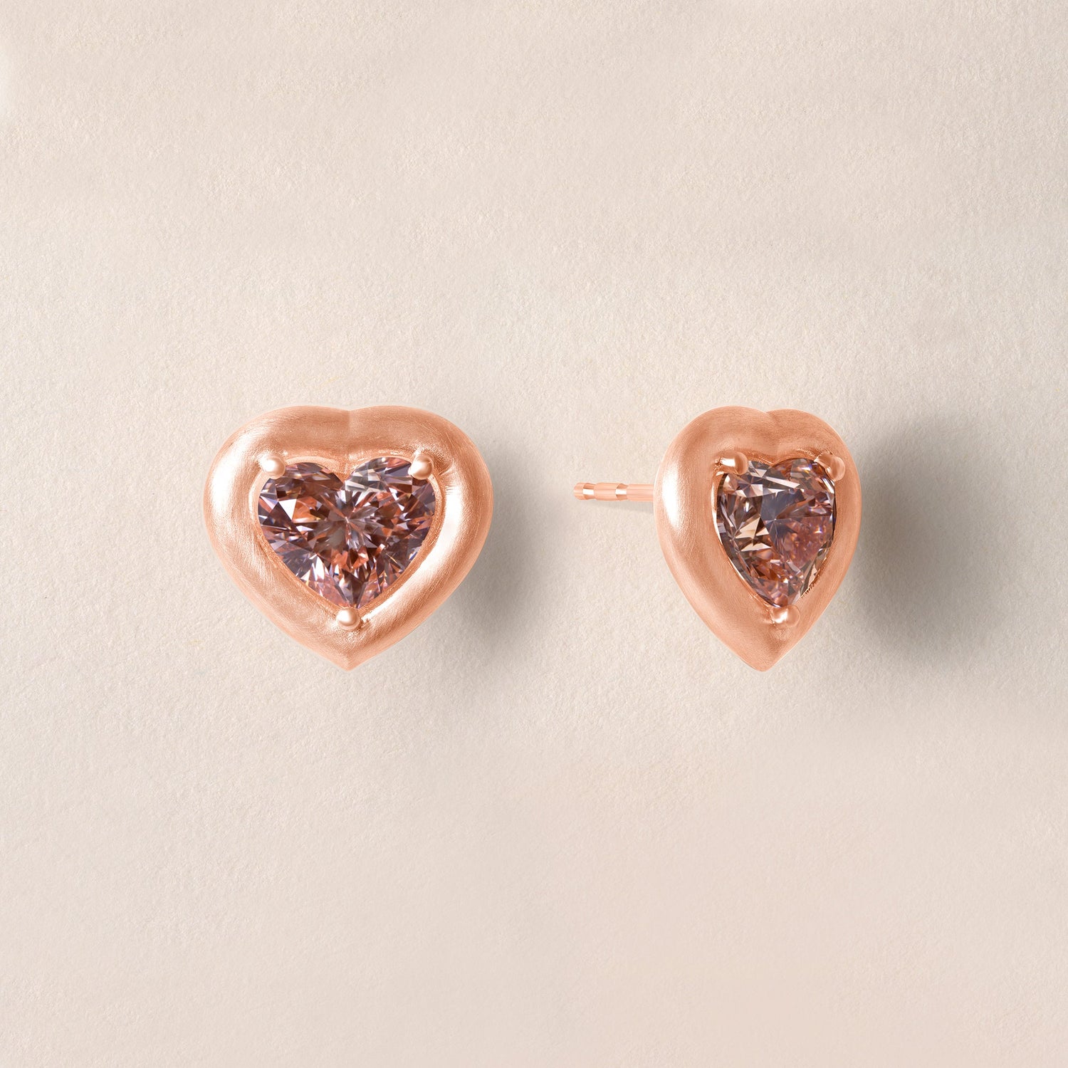 ROSÉA Stud Earrings Earring 110HEART-PLGD  - Abtin & Co.