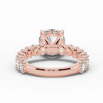 Round Aurielle Crown Engagement Ring Ring ABER-106-RD-LGD-11  - Abtin & Co.