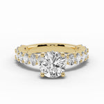 Round Aurielle Crown Engagement Ring Ring ABER-106-RD-LGD-1  - Abtin & Co.