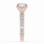 Round Aurielle Crown Engagement Ring Ring ABER-106-RD-LGD-11  - Abtin & Co.