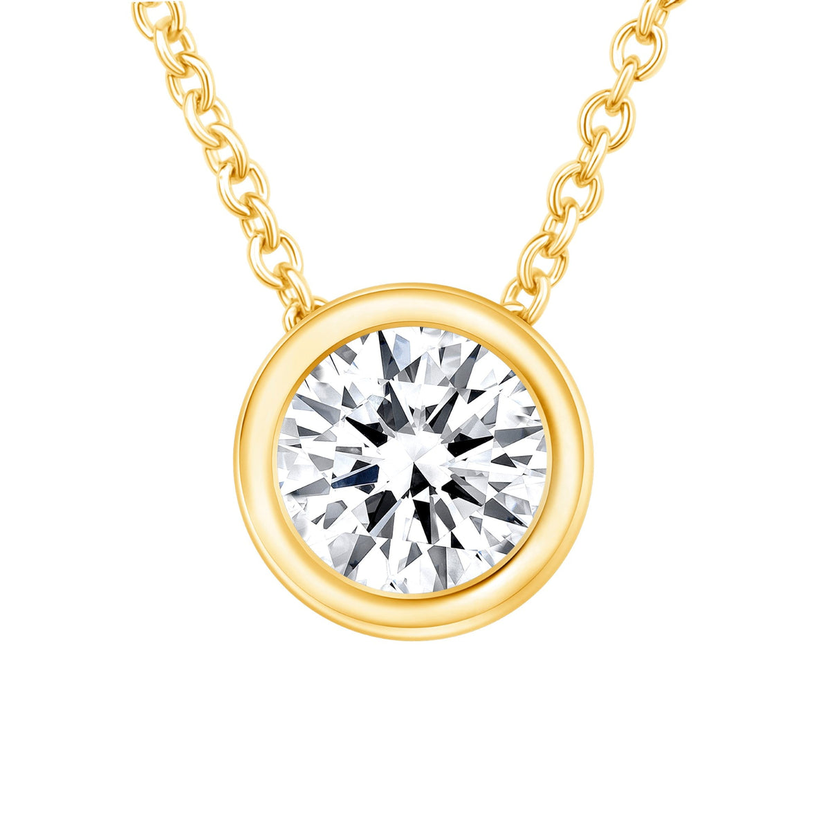 Round Bezel Lumière Pendant Pendant ABP-228-LGD-1  - Abtin & Co.